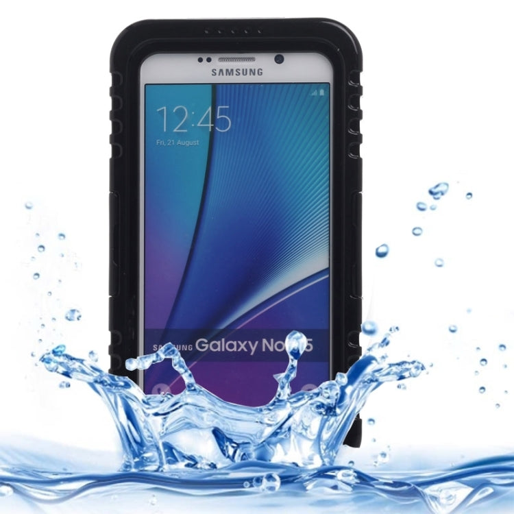 IP x 8 PVC + Silicone Transparent Universal Flower Edge Waterproof Protective Case with Lanyard for Galaxy Note 5 / S6 Edge+