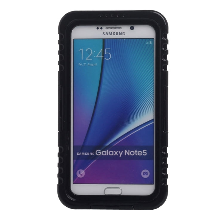 IP x 8 PVC + Silicone Transparent Universal Flower Edge Waterproof Protective Case with Lanyard for Galaxy Note 5 / S6 Edge+