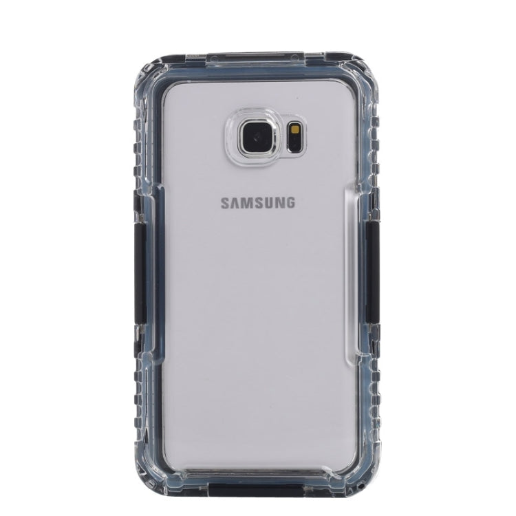 IP x 8 PVC + Silicone Transparent Universal Flower Edge Waterproof Protective Case with Lanyard for Galaxy Note 5 / S6 Edge+