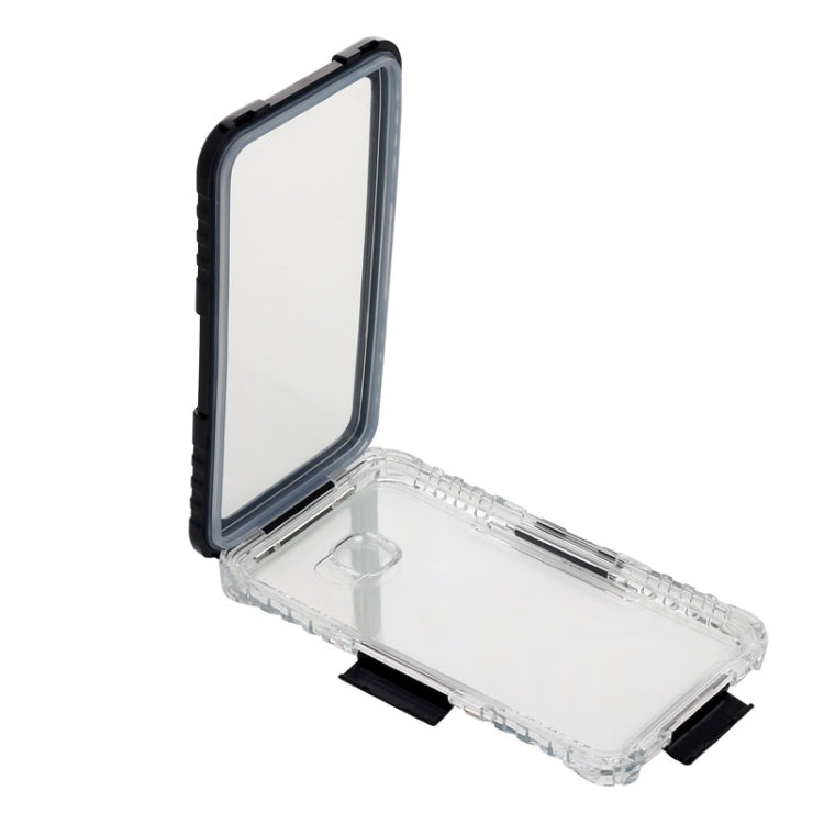 IP x 8 PVC + Silicone Transparent Universal Flower Edge Waterproof Protective Case with Lanyard for Galaxy Note 5 / S6 Edge+