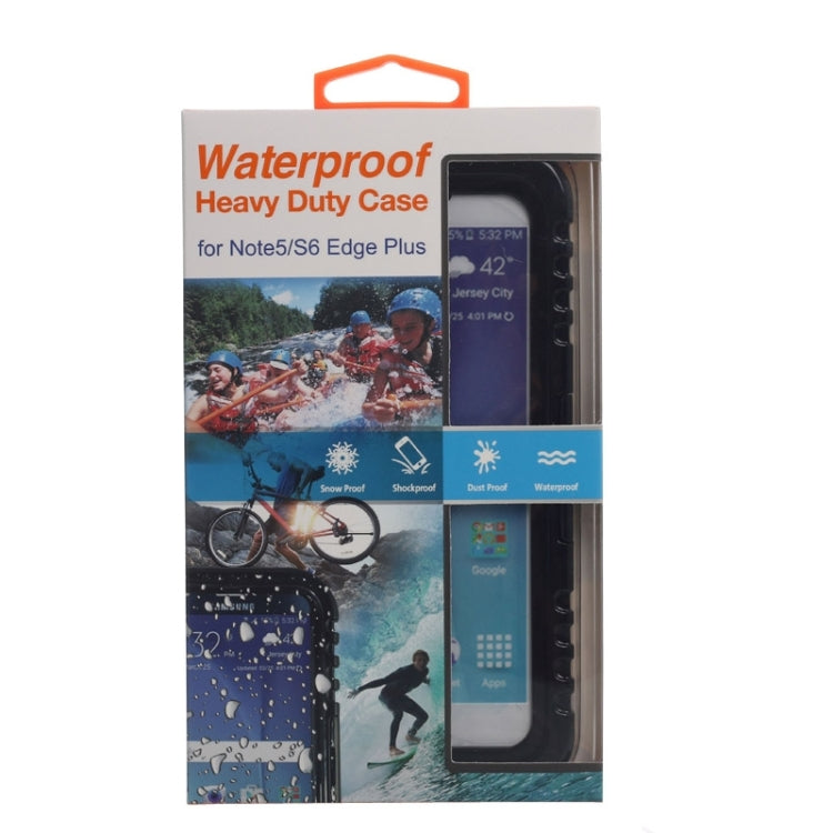 IP x 8 PVC + Silicone Transparent Universal Flower Edge Waterproof Protective Case with Lanyard for Galaxy Note 5 / S6 Edge+