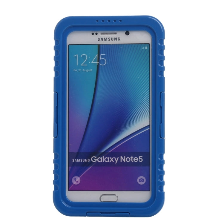 IP x 8 PVC + Silicone Transparent Universal Flower Edge Waterproof Protective Case with Lanyard for Galaxy Note 5 / S6 Edge+