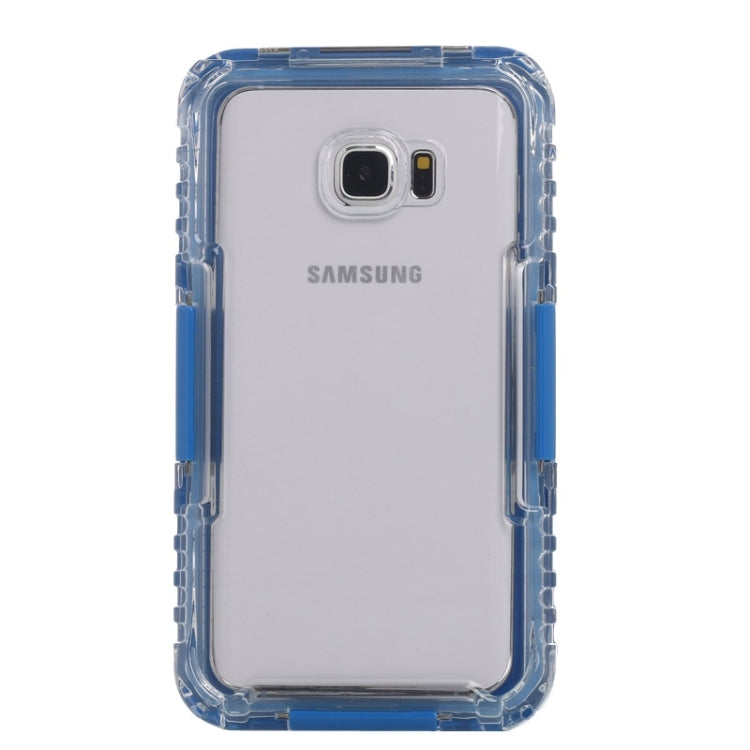 IP x 8 PVC + Silicone Transparent Universal Flower Edge Waterproof Protective Case with Lanyard for Galaxy Note 5 / S6 Edge+