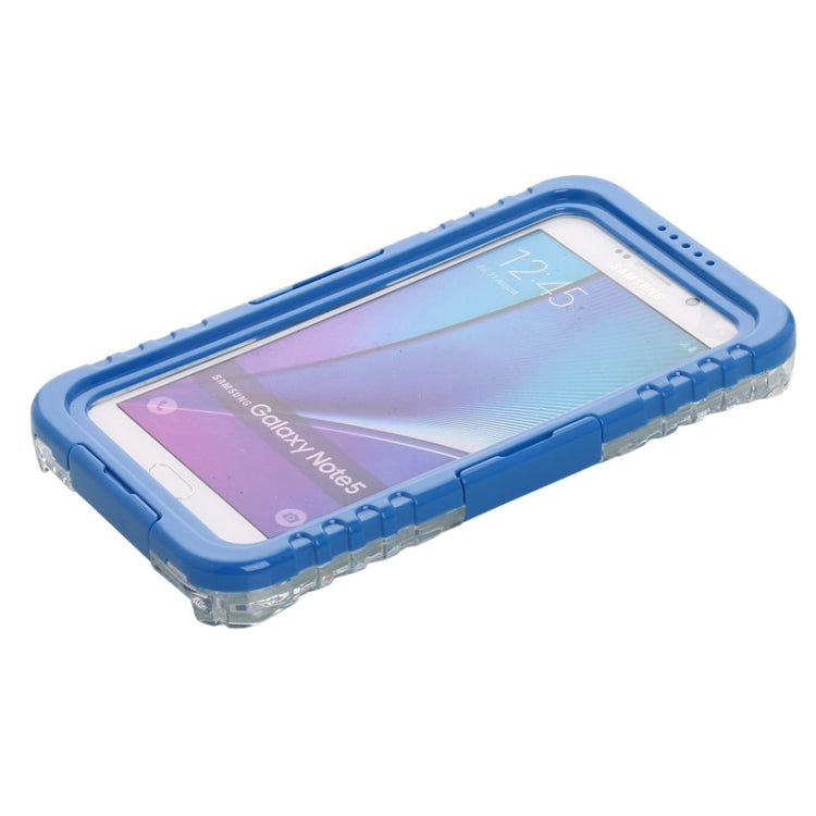 IP x 8 PVC + Silicone Transparent Universal Flower Edge Waterproof Protective Case with Lanyard for Galaxy Note 5 / S6 Edge+