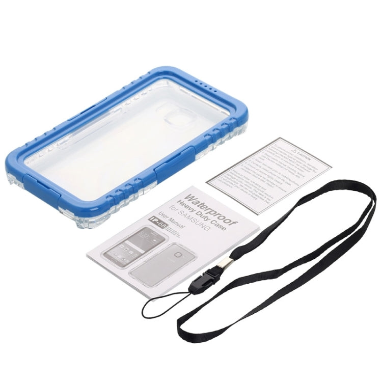 IP x 8 PVC + Silicone Transparent Universal Flower Edge Waterproof Protective Case with Lanyard for Galaxy Note 5 / S6 Edge+