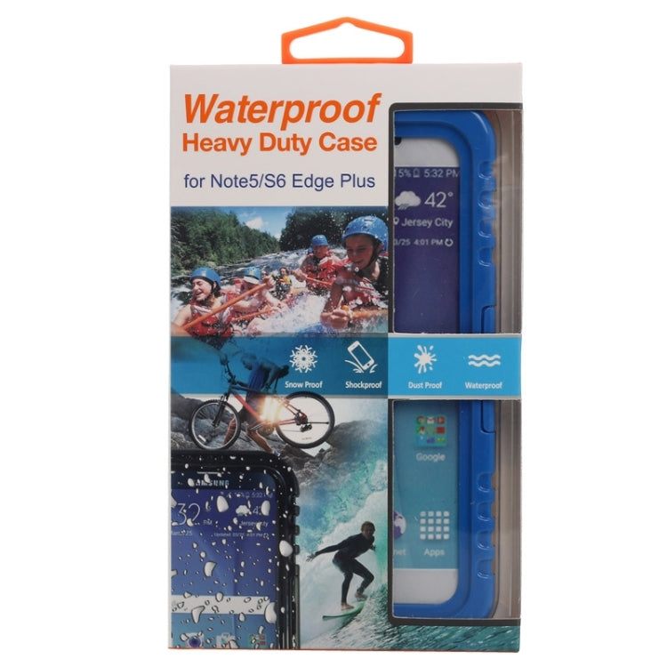 IP x 8 PVC + Silicone Transparent Universal Flower Edge Waterproof Protective Case with Lanyard for Galaxy Note 5 / S6 Edge+