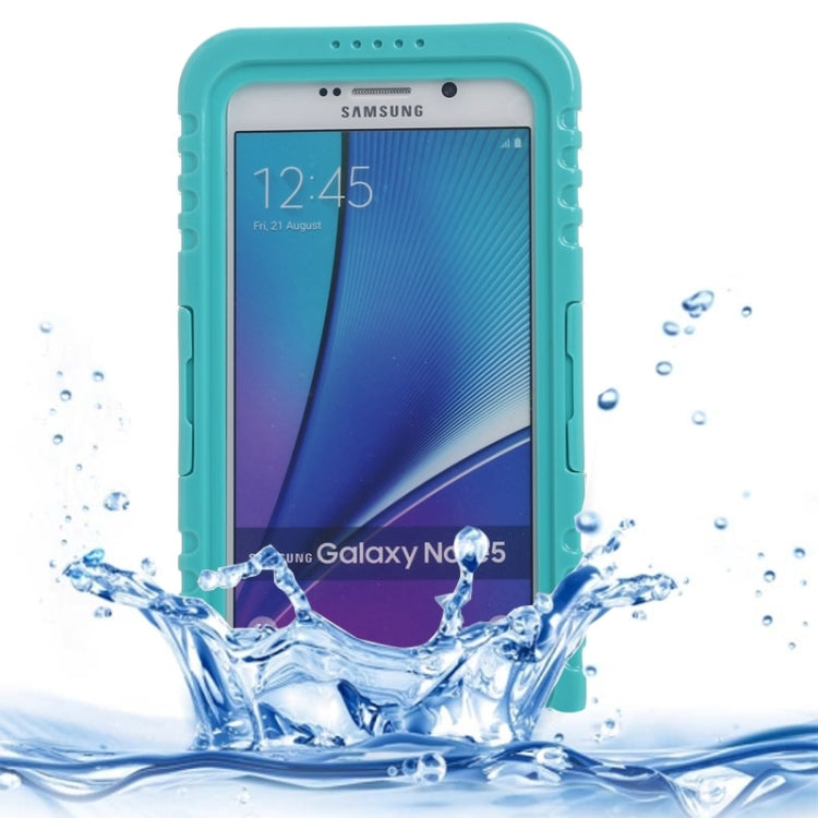 IP x 8 PVC + Silicone Transparent Universal Flower Edge Waterproof Protective Case with Lanyard for Galaxy Note 5 / S6 Edge+