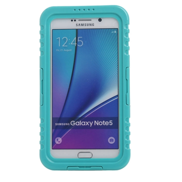 IP x 8 PVC + Silicone Transparent Universal Flower Edge Waterproof Protective Case with Lanyard for Galaxy Note 5 / S6 Edge+