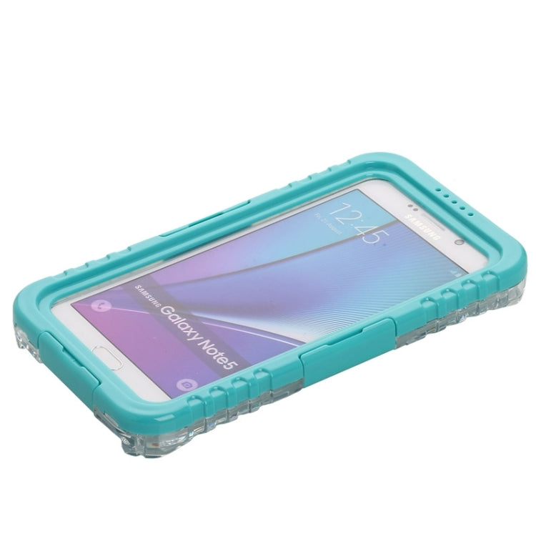 IP x 8 PVC + Silicone Transparent Universal Flower Edge Waterproof Protective Case with Lanyard for Galaxy Note 5 / S6 Edge+