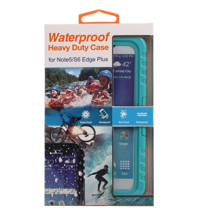 IP x 8 PVC + Silicone Transparent Universal Flower Edge Waterproof Protective Case with Lanyard for Galaxy Note 5 / S6 Edge+