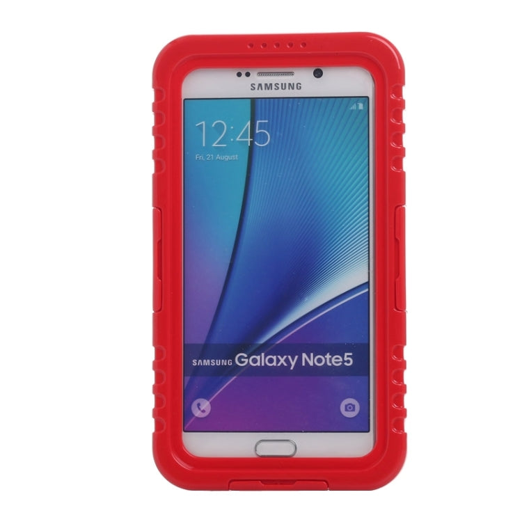 IP x 8 PVC + Silicone Transparent Universal Flower Edge Waterproof Protective Case with Lanyard for Galaxy Note 5 / S6 Edge+