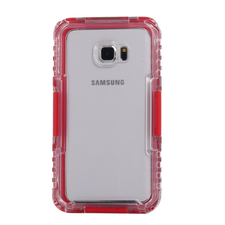 IP x 8 PVC + Silicone Transparent Universal Flower Edge Waterproof Protective Case with Lanyard for Galaxy Note 5 / S6 Edge+