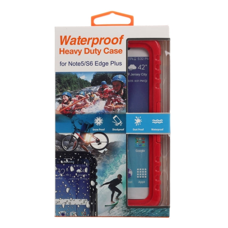 IP x 8 PVC + Silicone Transparent Universal Flower Edge Waterproof Protective Case with Lanyard for Galaxy Note 5 / S6 Edge+