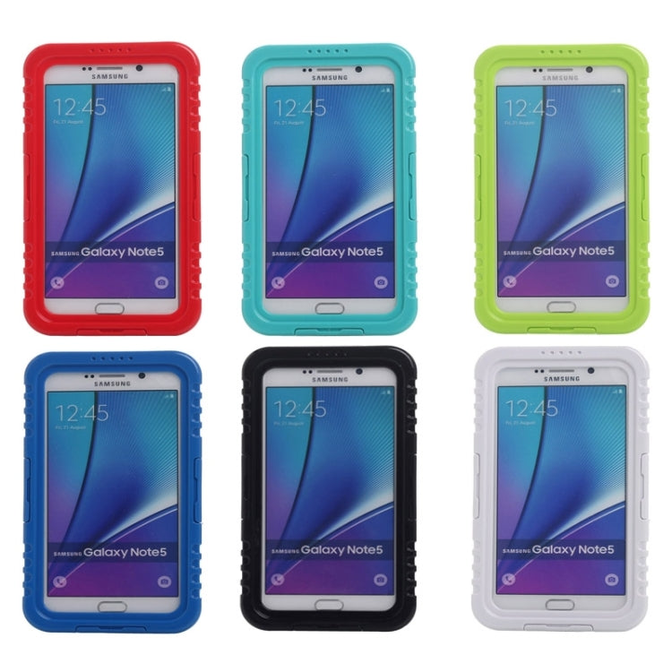 IP x 8 PVC + Silicone Transparent Universal Flower Edge Waterproof Protective Case with Lanyard for Galaxy Note 5 / S6 Edge+