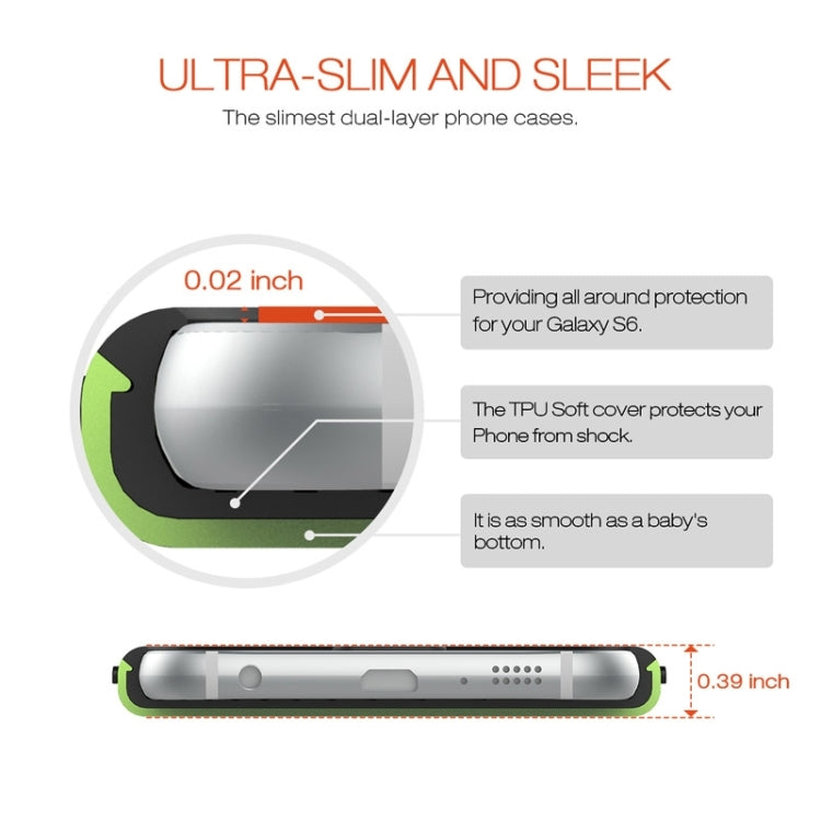 Slicoo for Galaxy S6 / G920 TPU + PC Combination Case