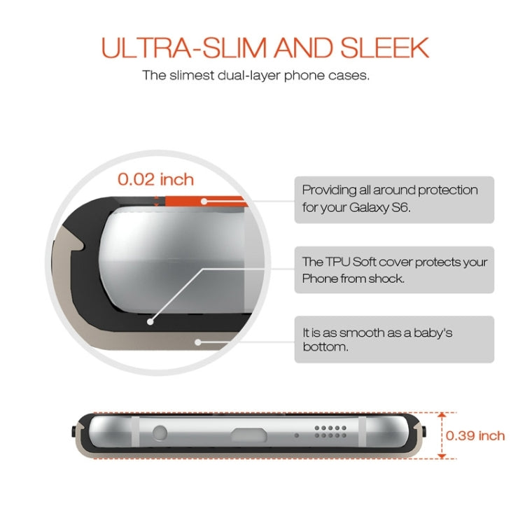 Slicoo for Galaxy S6 / G920 TPU + PC Combination Case
