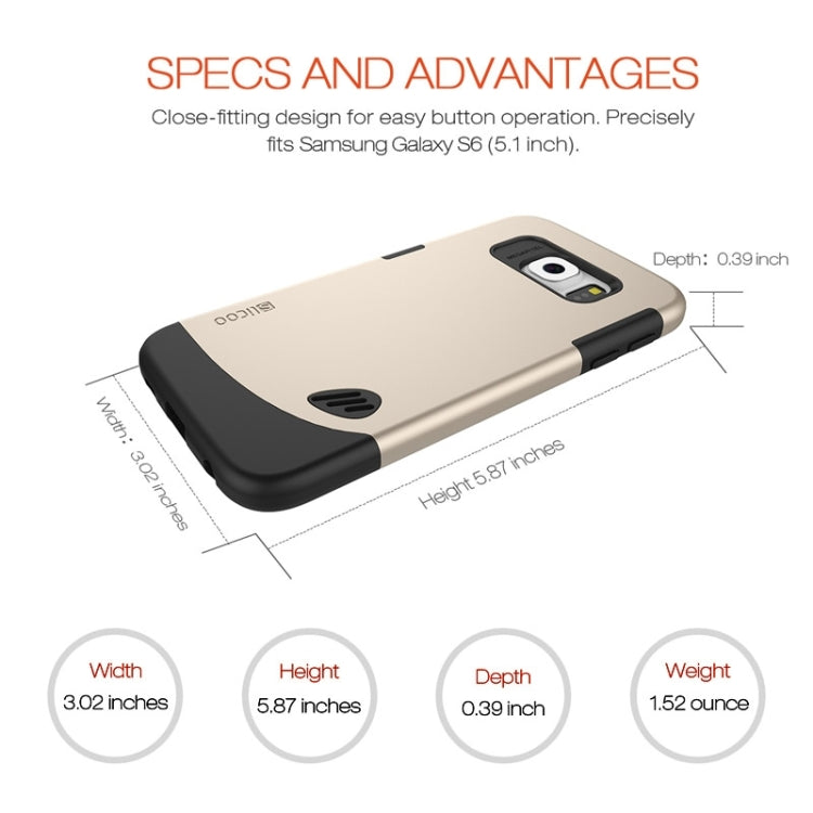 Slicoo for Galaxy S6 / G920 TPU + PC Combination Case
