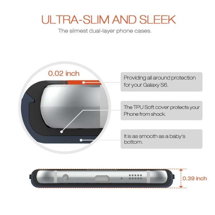 Slicoo for Galaxy S6 / G920 TPU + PC Combination Case