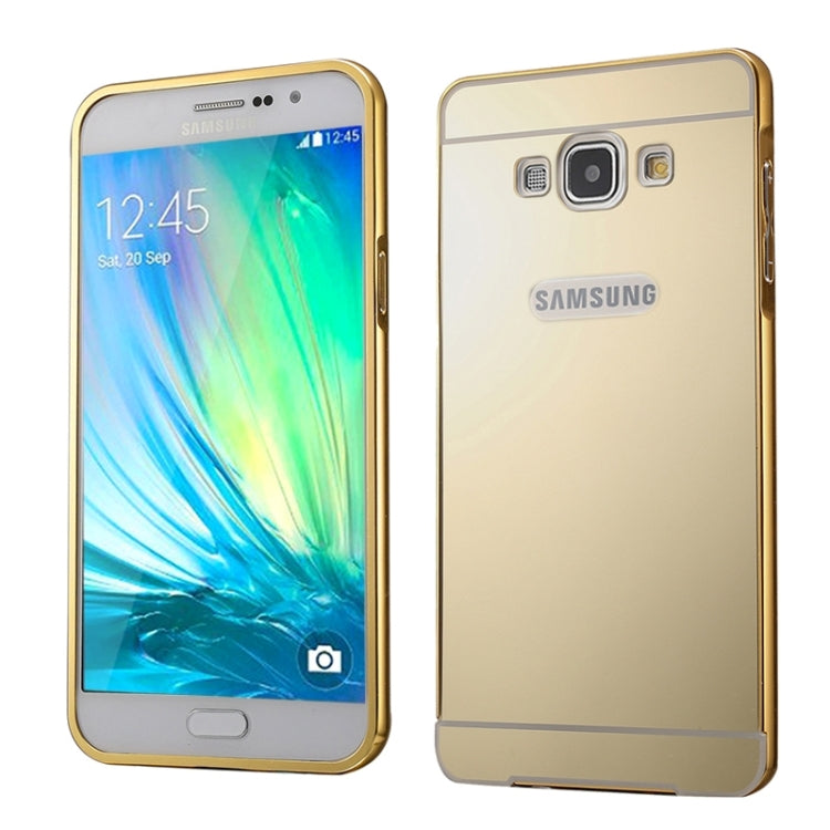 Push-pull Style Metal Plating Bumper Frame + Acrylic Back Cover Combination Case for Galaxy A3 / A300F