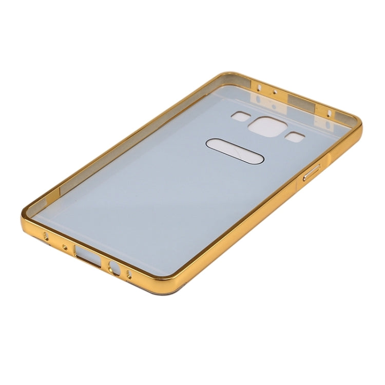 Push-pull Style Metal Plating Bumper Frame + Acrylic Back Cover Combination Case for Galaxy A3 / A300F