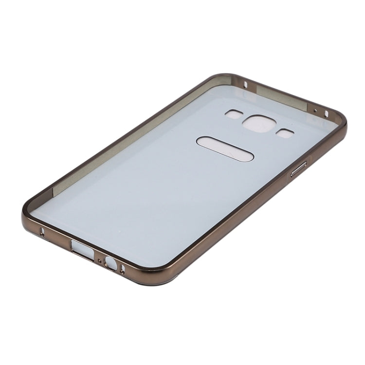Push-pull Style Metal Plating Bumper Frame + Acrylic Back Cover Combination Case for Galaxy A5 / A500F