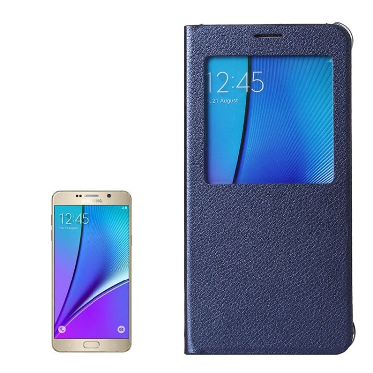Litchi Texture Horizontal Flip Leather Case with Sleep / Wake-up Function for Galaxy Note 5 / N920