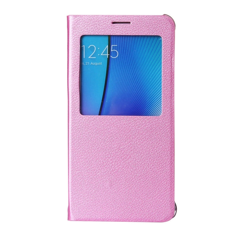 Litchi Texture Horizontal Flip Leather Case with Sleep / Wake-up Function for Galaxy Note 5 / N920