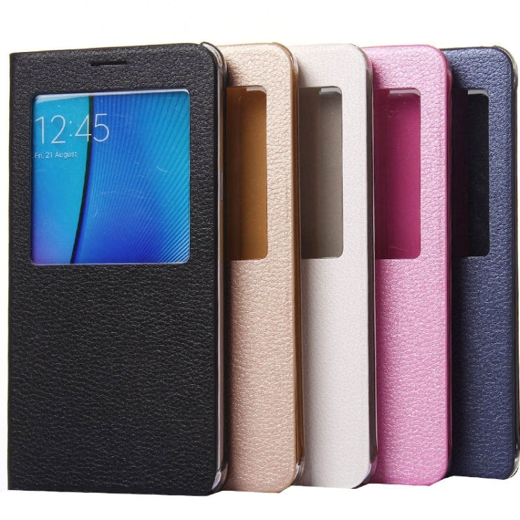 Litchi Texture Horizontal Flip Leather Case with Sleep / Wake-up Function for Galaxy Note 5 / N920