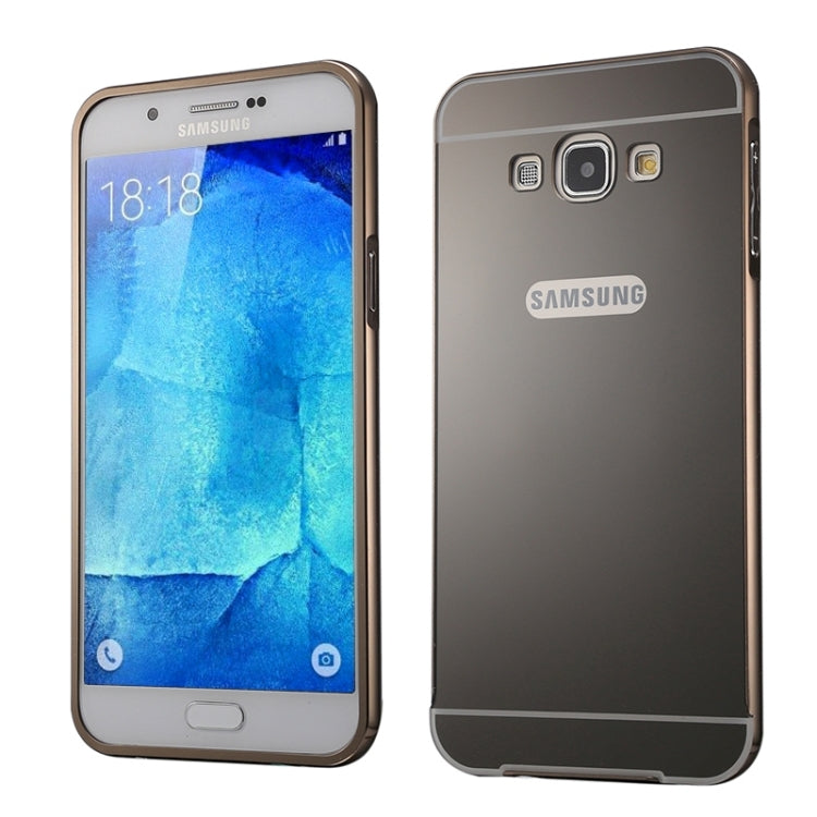 Push-pull Style Metal Plating Bumper Frame + Acrylic Back Cover Combination Case for Galaxy A8
