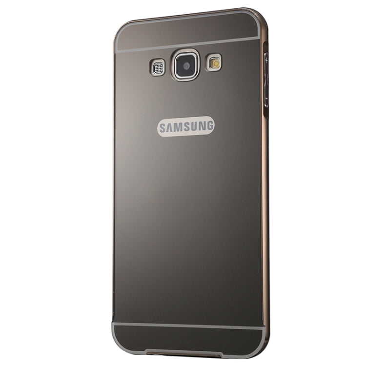 Push-pull Style Metal Plating Bumper Frame + Acrylic Back Cover Combination Case for Galaxy A8