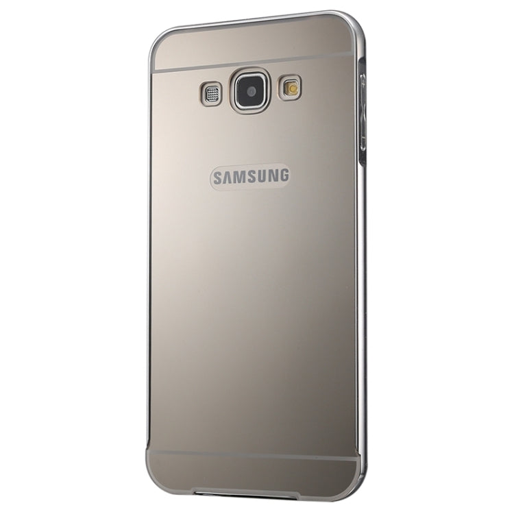 Push-pull Style Metal Plating Bumper Frame + Acrylic Back Cover Combination Case for Galaxy A8