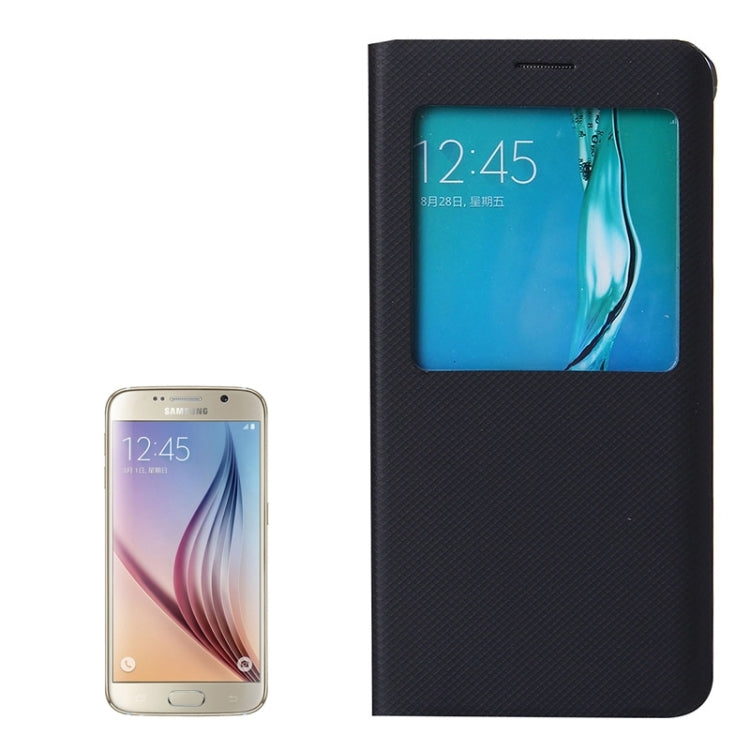 For Galaxy S6 Edge+ / G928 Litchi Texture Horizontal Flip Leather Case with Sleep / Wake-up Function