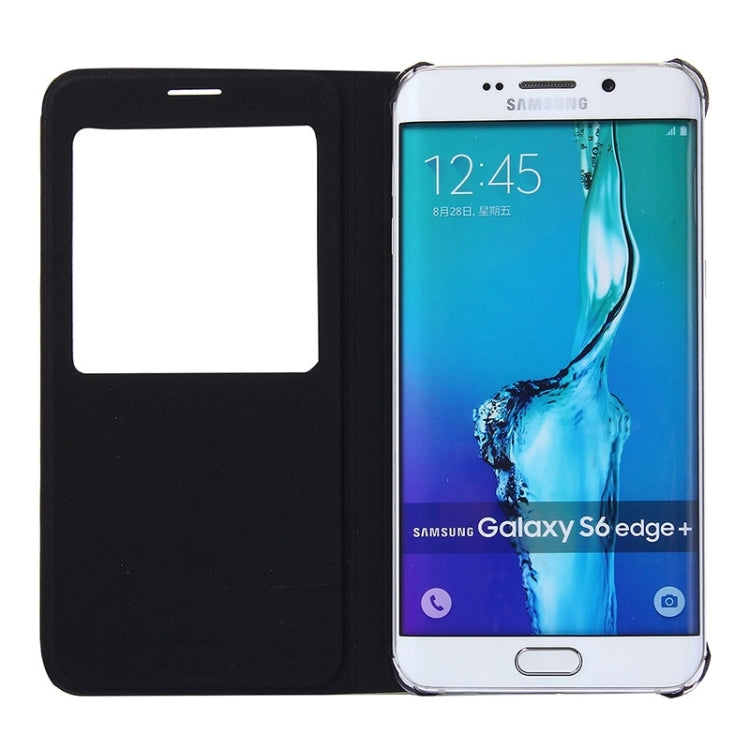 For Galaxy S6 Edge+ / G928 Litchi Texture Horizontal Flip Leather Case with Sleep / Wake-up Function