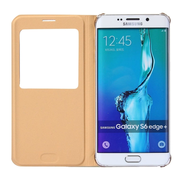 For Galaxy S6 Edge+ / G928 Litchi Texture Horizontal Flip Leather Case with Sleep / Wake-up Function