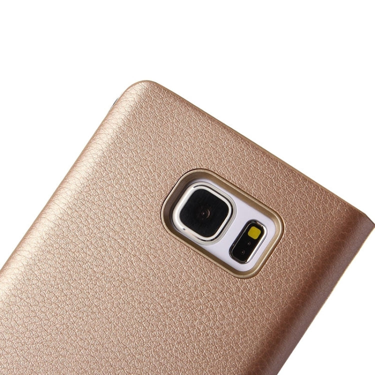 For Galaxy S6 Edge+ / G928 Litchi Texture Horizontal Flip Leather Case with Sleep / Wake-up Function