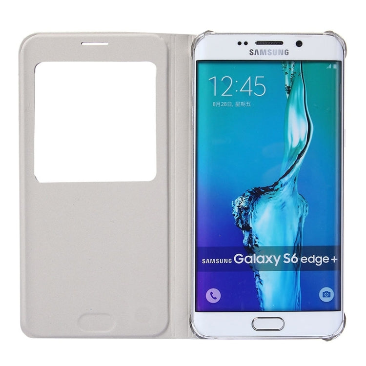 For Galaxy S6 Edge+ / G928 Litchi Texture Horizontal Flip Leather Case with Sleep / Wake-up Function