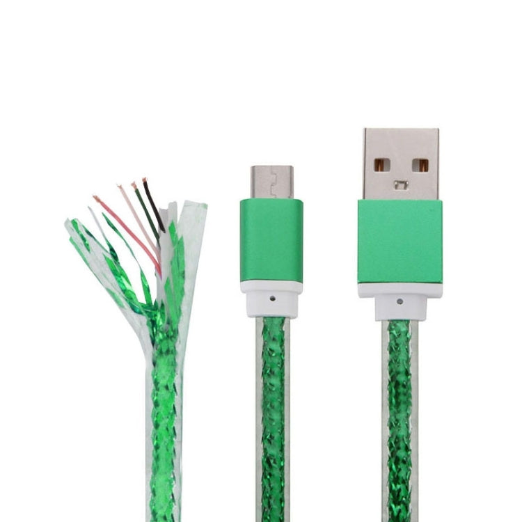 1m Outside Crystal Inner Woven Style Micro USB to USB 2.0 Data / Charger Cable, For Samsung, HTC, Sony, Lenovo, Huawei, and other Smartphones