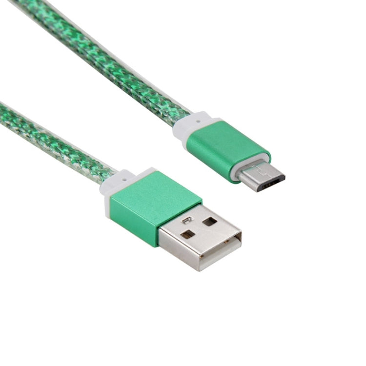 1m Outside Crystal Inner Woven Style Micro USB to USB 2.0 Data / Charger Cable, For Samsung, HTC, Sony, Lenovo, Huawei, and other Smartphones