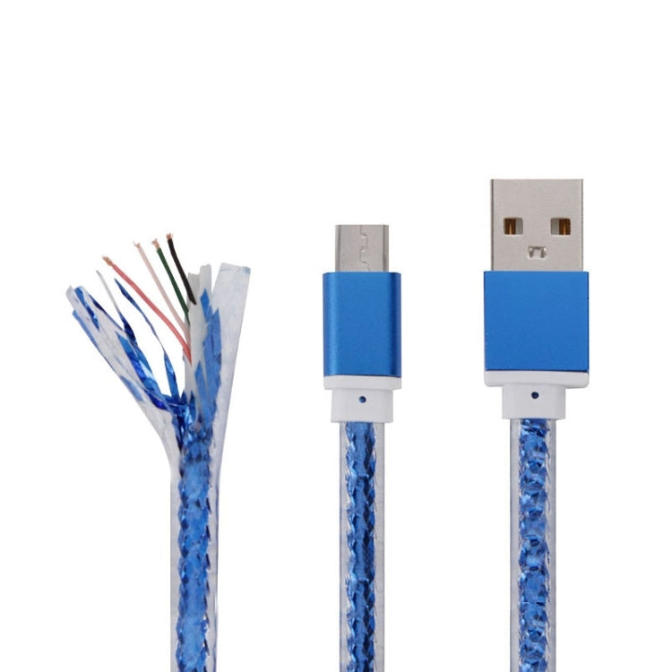 1m Outside Crystal Inner Woven Style Micro USB to USB 2.0 Data / Charger Cable, For Samsung, HTC, Sony, Lenovo, Huawei, and other Smartphones