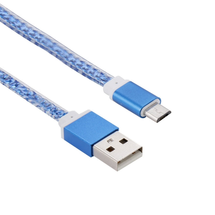 1m Outside Crystal Inner Woven Style Micro USB to USB 2.0 Data / Charger Cable, For Samsung, HTC, Sony, Lenovo, Huawei, and other Smartphones