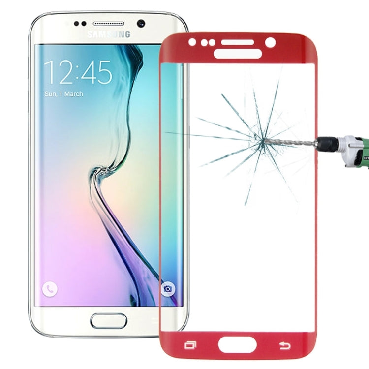 0.3mm 9H Surface Hardness 3D Explosion-proof Colorized Electroplating Tempered Glass Full Screen Film for Galaxy S6 edge
