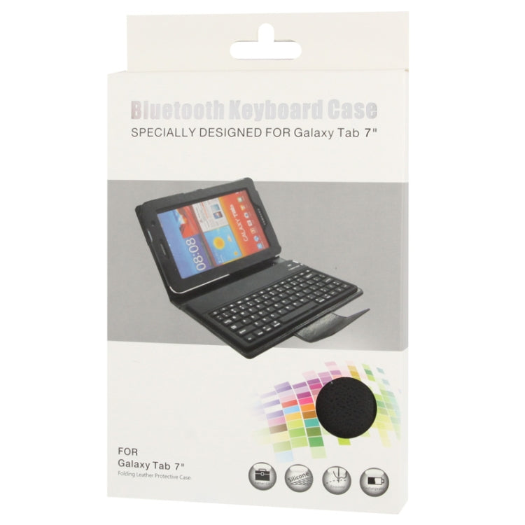 Bluetooth 3.0 Keyboard Leather Tablet Case with Holder for Galaxy Tab 3 (7.0) / P3200 / P3210(Black)