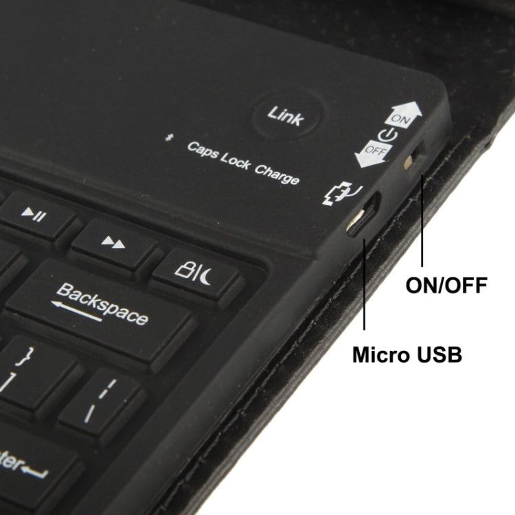 Bluetooth 3.0 Keyboard Leather Tablet Case with Holder for Galaxy Tab 3 (7.0) / P3200 / P3210(Black)