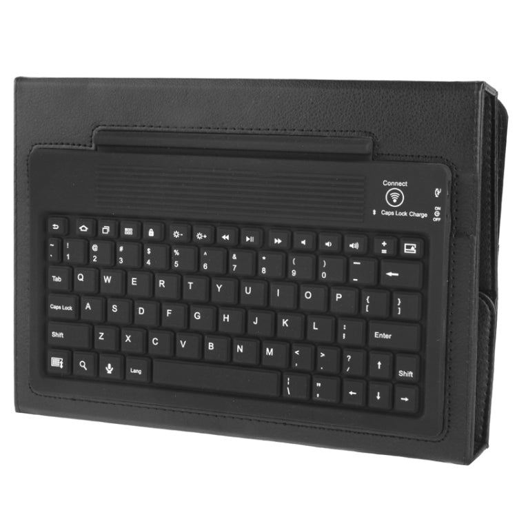 Universal Bluetooth 3.0 Keyboard Leather Tablet Case with Holder for Galaxy Tab 3 (10.1) P5200 / Tab 4 T530 / Note 10.1 2014 Edition P600(Black)