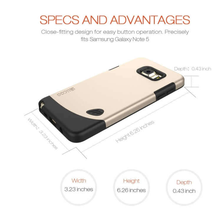SLiCOO Cobblestone PC + TPU Combination Case for Galaxy Note 5 / N920