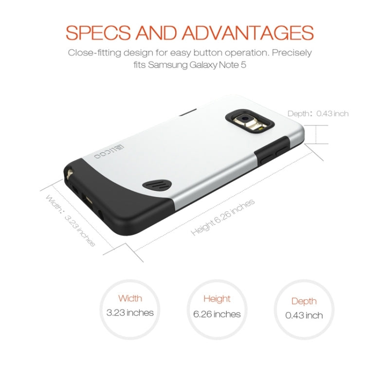 SLiCOO Cobblestone PC + TPU Combination Case for Galaxy Note 5 / N920