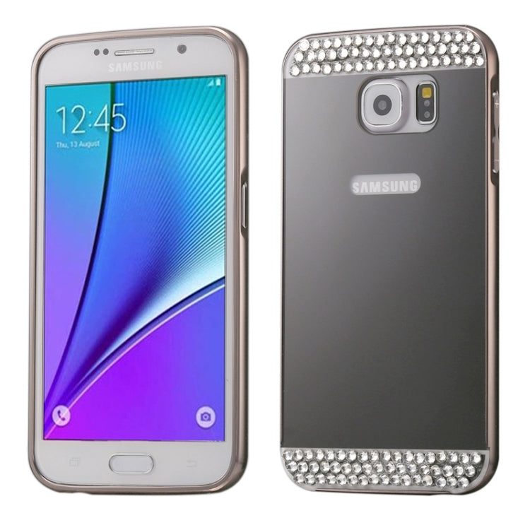 Diamond Encrusted Push-pull Style Metal Plating Bumper Frame + Acrylic Back Cover Combination Case for Galaxy Note 5 / N920