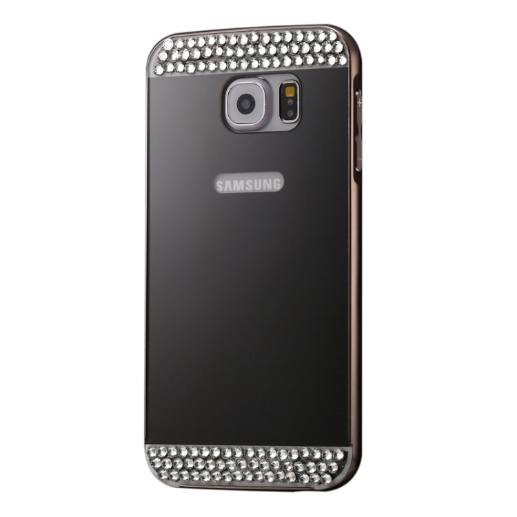 Diamond Encrusted Push-pull Style Metal Plating Bumper Frame + Acrylic Back Cover Combination Case for Galaxy Note 5 / N920