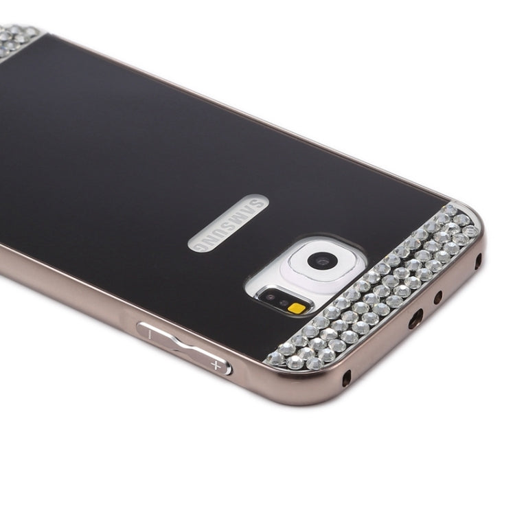 Diamond Encrusted Push-pull Style Metal Plating Bumper Frame + Acrylic Back Cover Combination Case for Galaxy Note 5 / N920