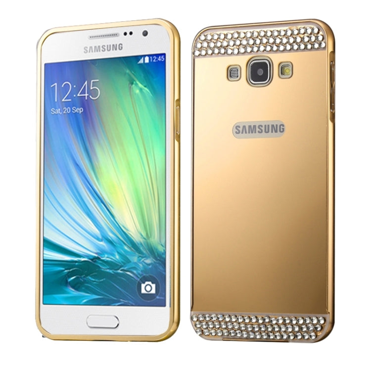 Diamond Encrusted Push-pull Style Metal Plating Bumper Frame + Acrylic Back Cover Combination Case for Galaxy A7 / A700F